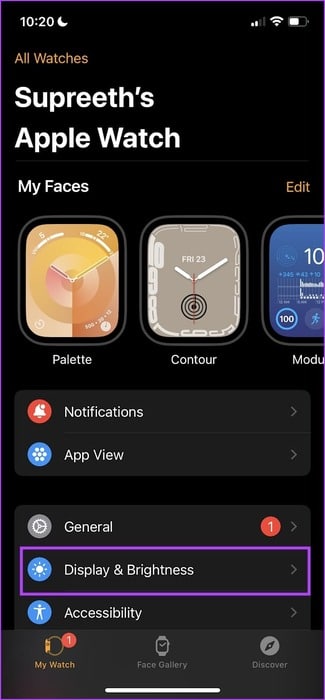 Display-and-Brightness-2-1 كيفية تغيير حجم الخط على Apple Watch