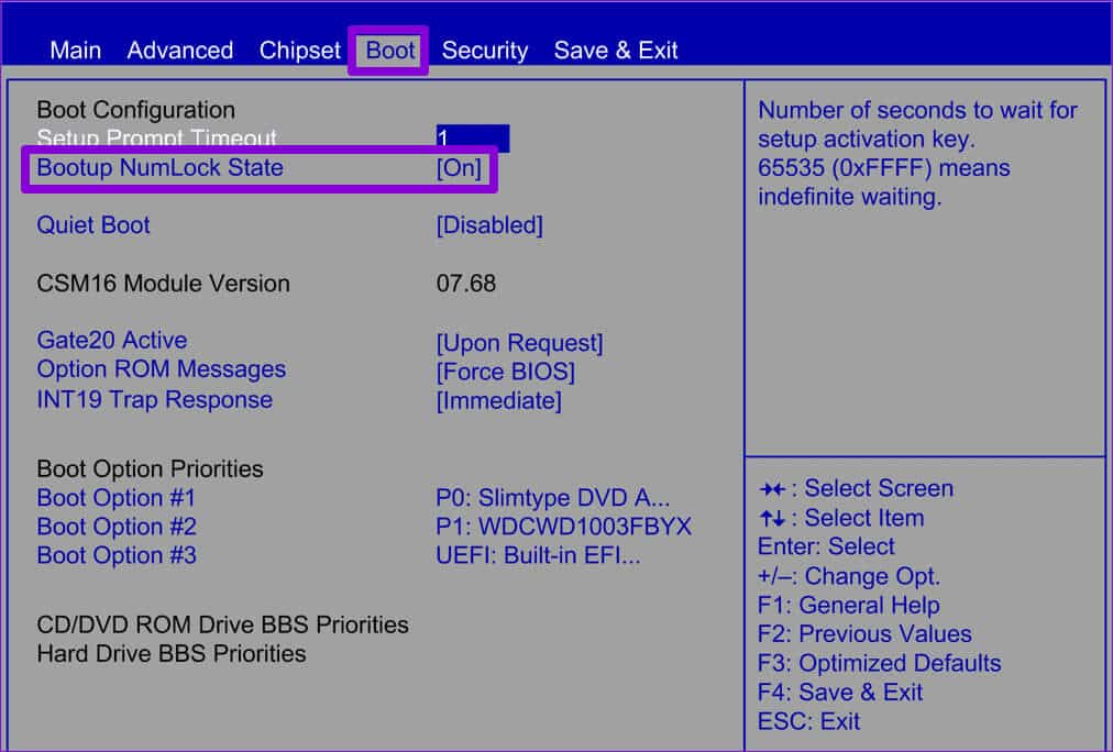 Enable-or-Disable-Num-Lock-at-Windows-Startup-Using-BIOS 4 طرق لتمكين أو تعطيل Num Lock عند بدء تشغيل Windows