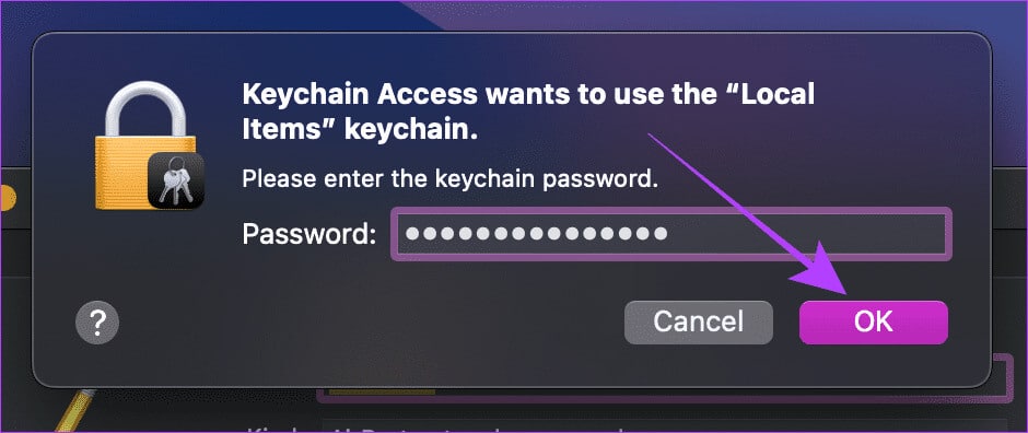 Enter-your-Mac-Password 3 طرق لمشاركة كلمات مرور Wi-Fi من Mac إلى iPhone والعكس