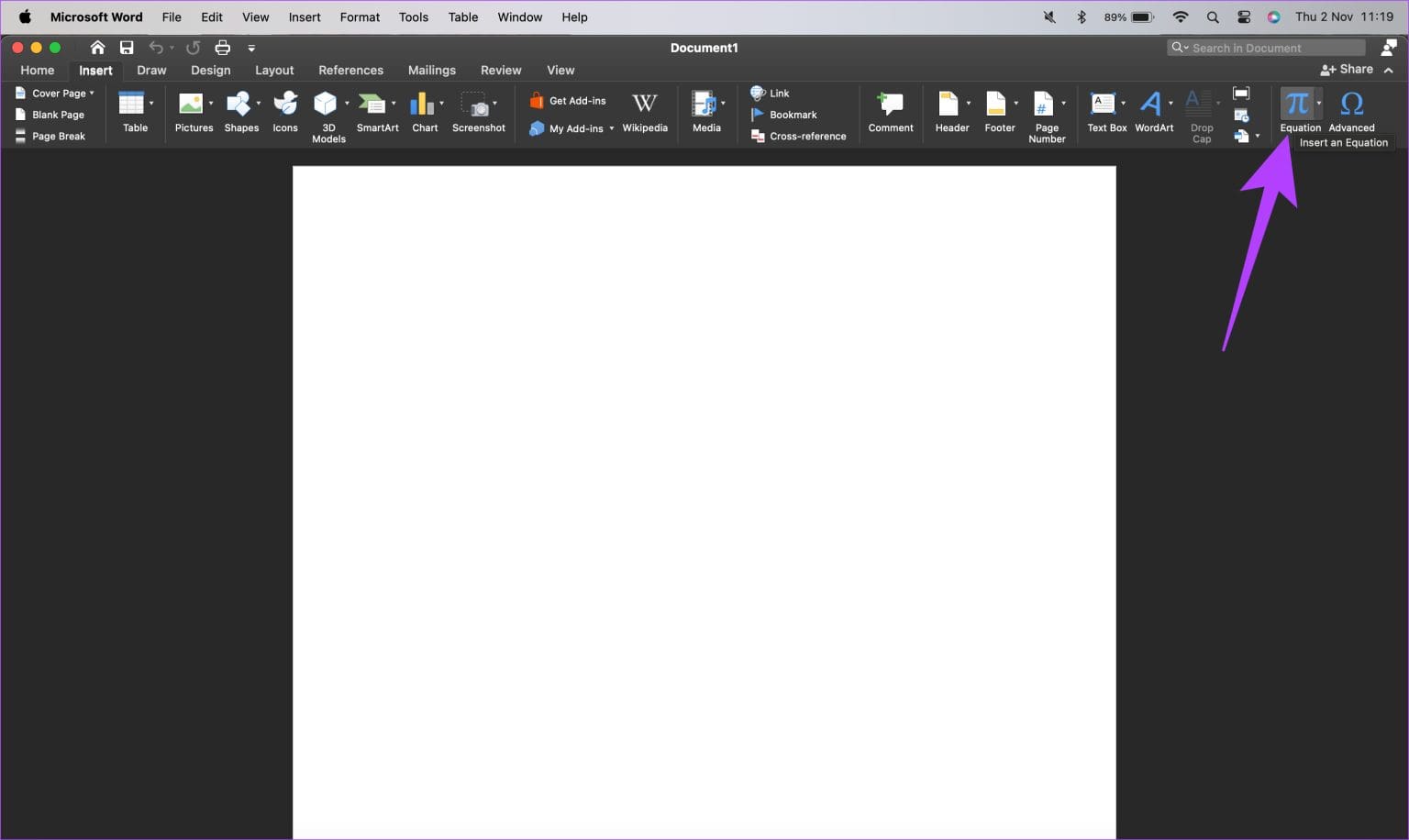Equation-Editor-Mac-2-1536x916-1 كيفية تمكين محرر المعادلات في Microsoft Word