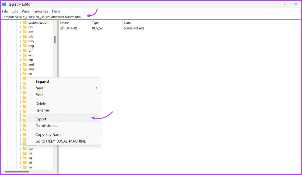 Export-the-HTMLFile-Key-1024x593-1 كيفية إصلاح خطأ "سياسات مؤسستك تمنع" في Outlook