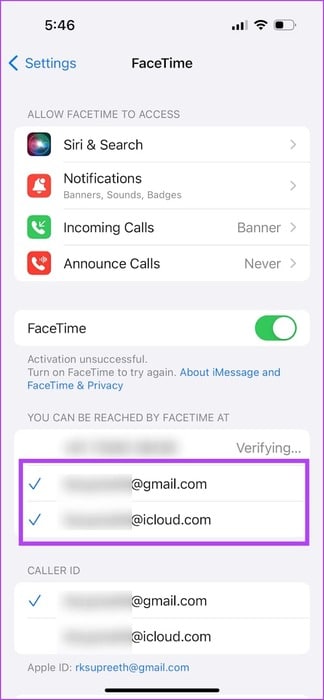 FaceTime-Information 8 طرق لإصلاح عدم عمل Walkie Talkie على Apple Watch