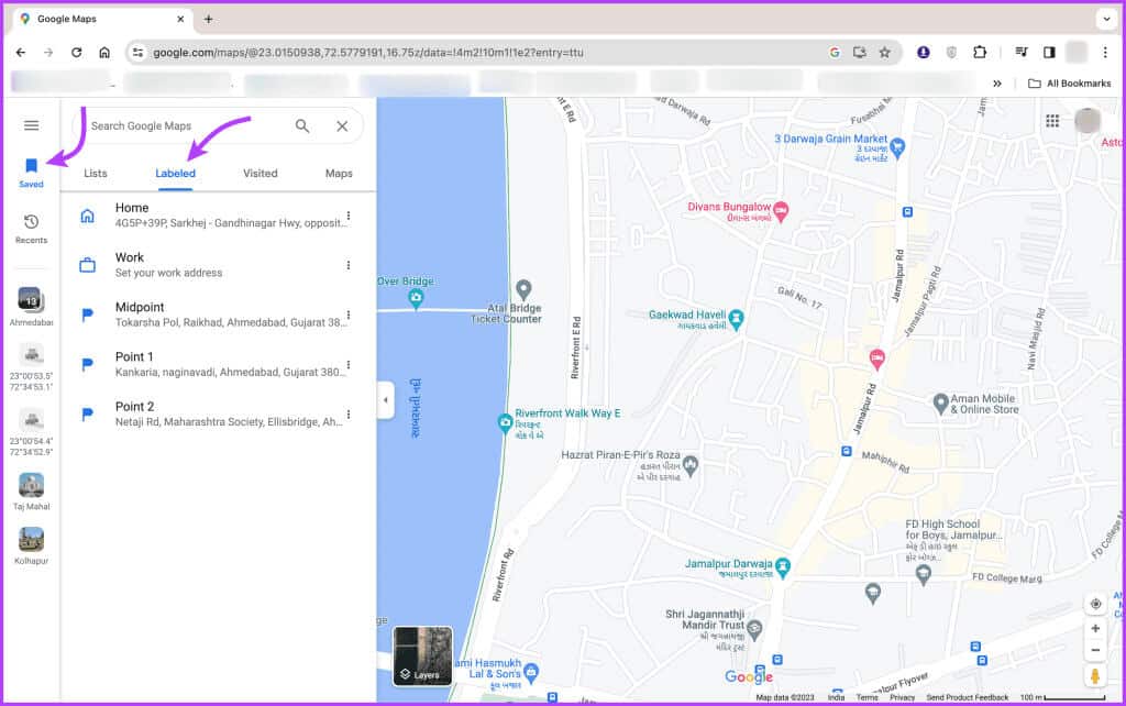 Find-Labelled-items-on-Google-Maps-1024x642-1 كيفية العثور على نقطة المنتصف على Google Maps
