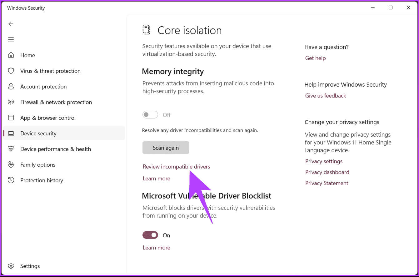Fix-Memory-Integrity-Is-Off-Error_13 9 طرق لإصلاح خطأ إيقاف تكامل الذاكرة على Windows 11/10