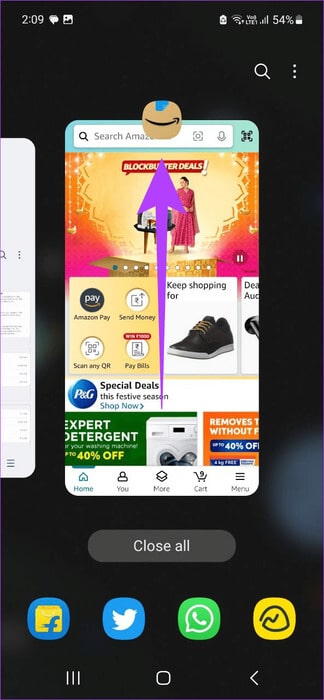 Force-Close-Amazon-app 8 طرق لإصلاح عدم عمل تطبيق Amazon على Android و iPhone