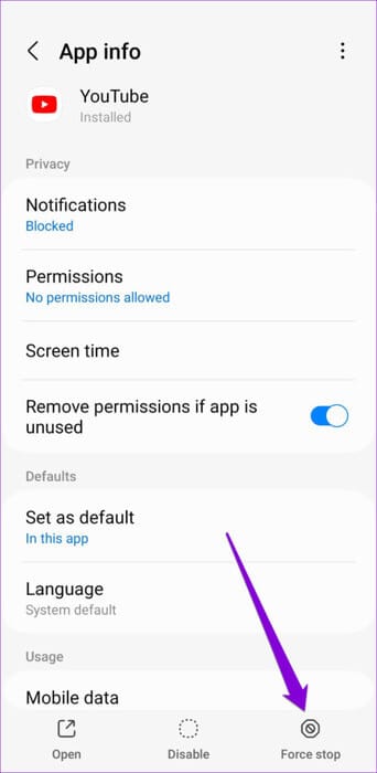 Force-Close-YouTube-App-on-Android-1-500x1024-1 10 طرق لإصلاح خطأ خادم YouTube 400 على Android وiPhone