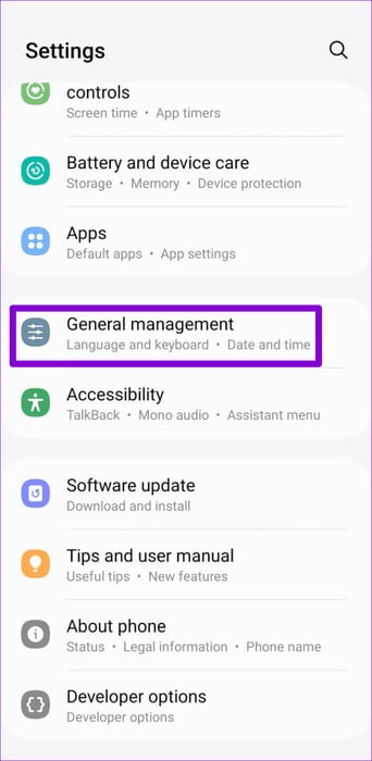General-Management-on-Android-1-500x1024-1 10 طرق لإصلاح خطأ خادم YouTube 400 على Android وiPhone