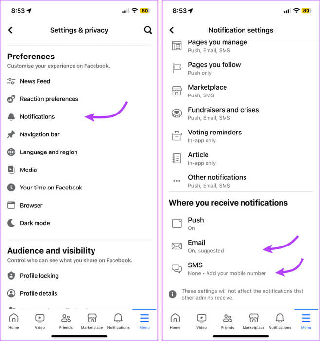 Get-Facebook-Notifications-as-Email-or-SMS-961x1024-1 كيفية الحصول على إشعارات عندما ينشر شخص ما على Facebook