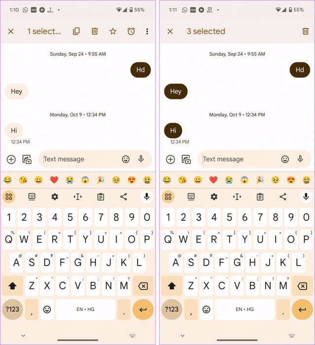 Google-Messages-Conversation-Select-Multiple-934x1024-1 كيفية حذف رسائل نصية متعددة أو كلها على Android
