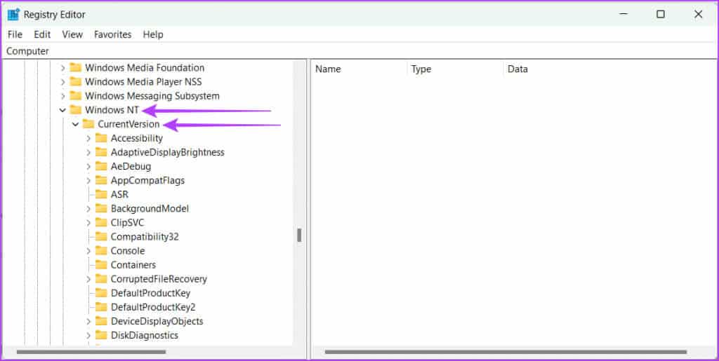 Head-to-Windows-NT-and-CurrentVersion-1024x515-1 11 طريقة لإصلاح عدم عمل برنامج جدولة المهام على Windows