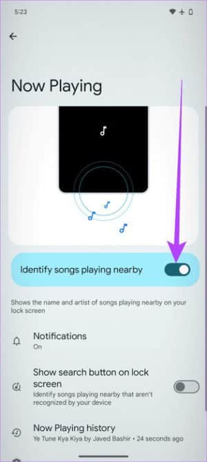 Identify-Songs-With-Ease-Now-Playing-on-Pixel-1-460x1024-1-e1700646030552 8 أفضل نصائح وحيل Google Pixel 8 و 8 Pro