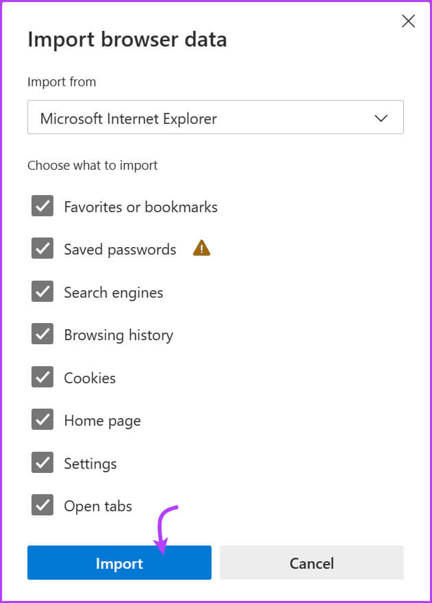 Import-Favorites-From-Internet-Explorer-2 كيفية استرداد الإشارات المرجعية المحذوفة في Microsoft Edge