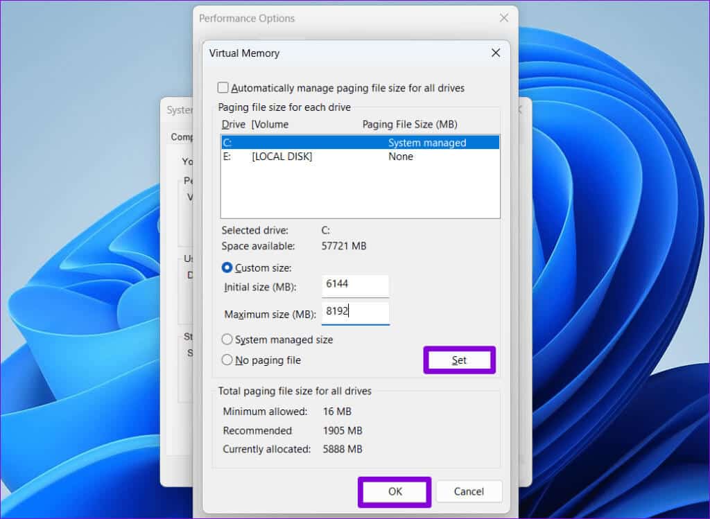 Increase-Virtual-RAM-on-Windows-11-1024x749-1 أفضل 6 إصلاحات لخطأ DirectX "تعذر تخصيص ذاكرة كافية" على Windows