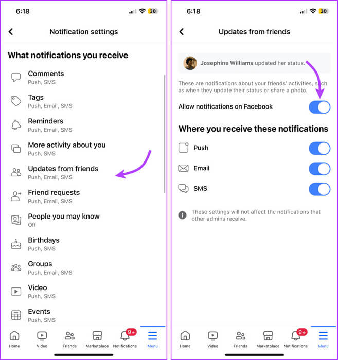 Manage-the-notification-settings-on-Facebook-2-961x1024-1 كيفية الحصول على إشعارات عندما ينشر شخص ما على Facebook