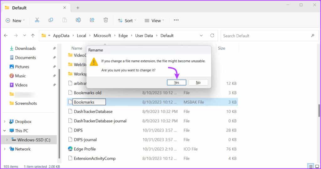 Manually-Restore-Old-Bookmark-Backup-3-1024x540-1 كيفية استرداد الإشارات المرجعية المحذوفة في Microsoft Edge