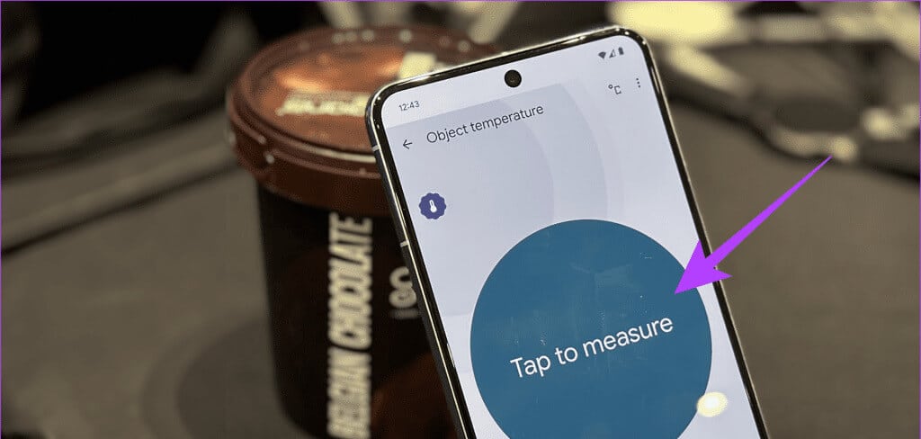 Now-point-your-phone-at-the-object-you-want-to-measure-1024x576-1 كيفية استخدام مستشعر درجة الحرارة على Pixel 8 Pro