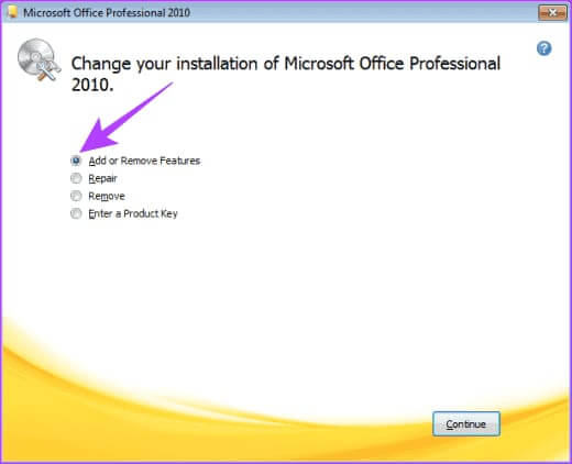 Office-2010-Add-Remove-Features-option كيفية تمكين محرر المعادلات في Microsoft Word