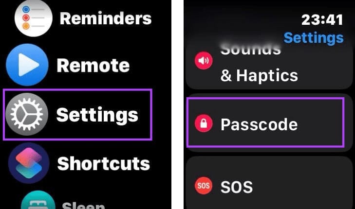 Open-Apple-Watch-Passcode-Settings كيفية تمكين أو تعطيل اكتشاف المعصم على Apple Watch