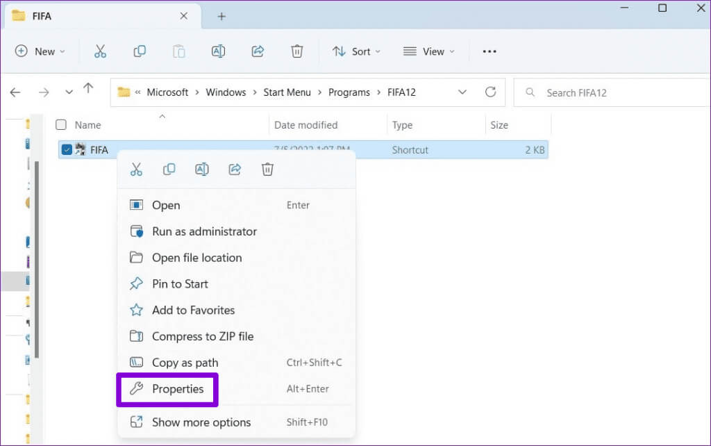 Open-Program-Properties-1-1024x642-1 أفضل 5 إصلاحات لخطأ توقفت معلومات الوحدة غير الصحيحة عن العمل على Windows