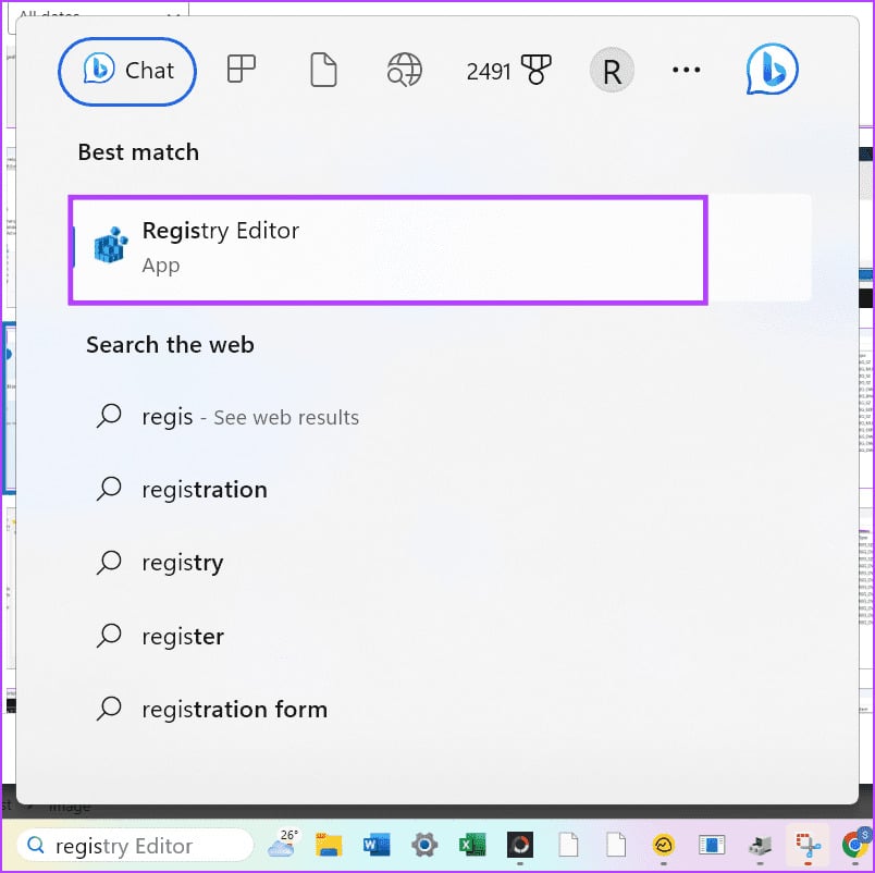Open-Registry-Editor-6 5 طرق لإزالة Bing من Windows 11