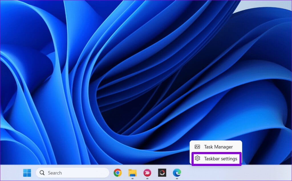 Open-Taskbar-Settings-on-Windows-1024x637-1 كيفية عرض درجة حرارة وحدة المعالجة المركزية على Windows