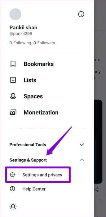 Open-Twitter-Settings-500x1024-1 أفضل 7 إصلاحات لعدم عمل الصوت على Twitter على Android أو iPhone