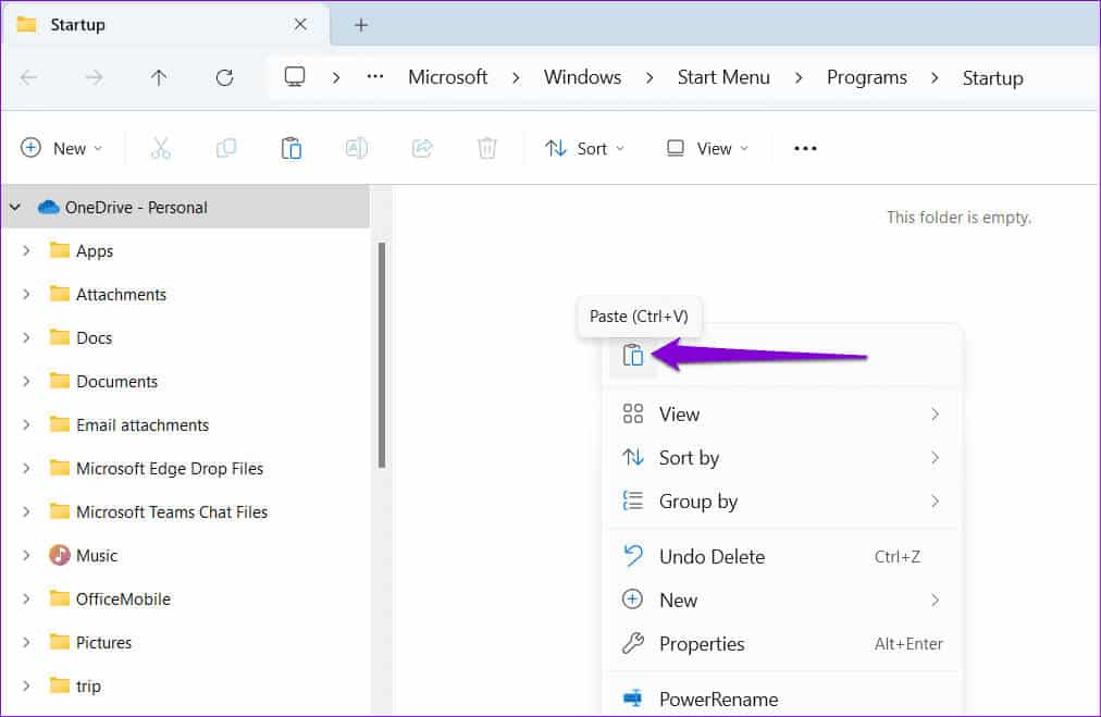 Paste-a-File-in-Startup-Folder 4 طرق لتمكين أو تعطيل Num Lock عند بدء تشغيل Windows