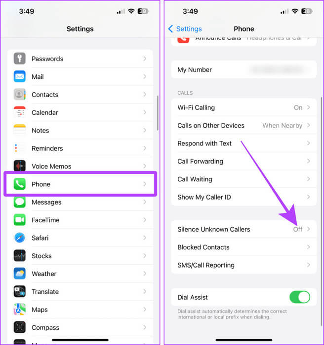 Phone-Settings 5 طرق لكتم صوت المكالمات على iPhone