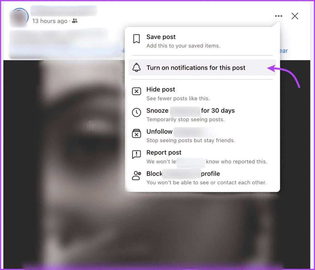 Recieve-Notifications-When-Someone-Comments-on-the-Post-1024x879-1 كيفية الحصول على إشعارات عندما ينشر شخص ما على Facebook