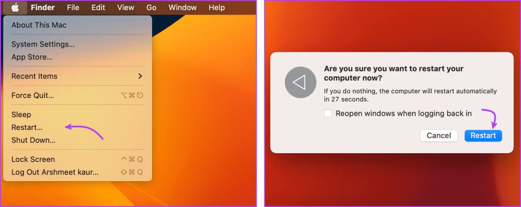 Restart-your-Mac-1-1024x408-1 8 طرق لإصلاح عدم عمل النسخ واللصق في Chrome على Mac أو Windows