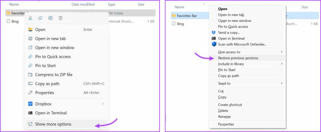 Restore-the-Older-Version-of-the-Favorites-Folder-2-1024x423-1 كيفية استرداد الإشارات المرجعية المحذوفة في Microsoft Edge