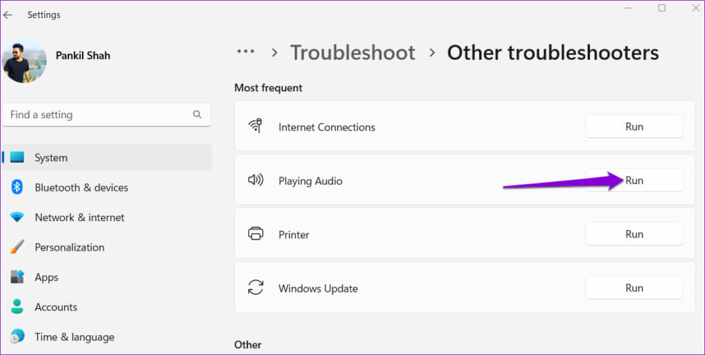 Run-Audio-Troubleshooter-on-Windows-1024x517-1 8 طرق لإصلاح عدم وصول صوت Discord عبر سماعة الرأس