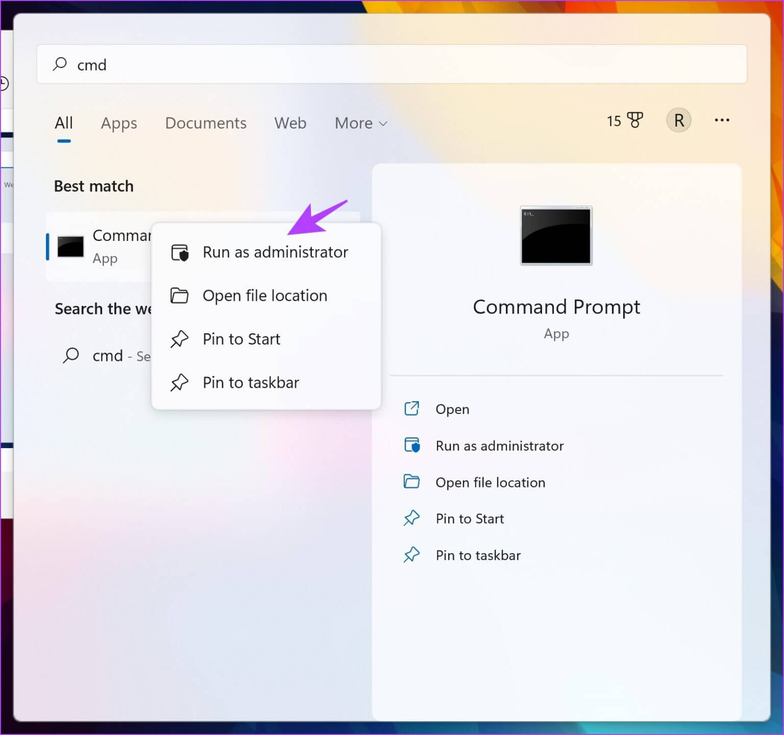Run-CMD-as-Admin-1536x1440-1 7 طرق لإصلاح مشكلات برنامج التشغيل أو الأجهزة لمحول Intel Wi-Fi 6 AX201