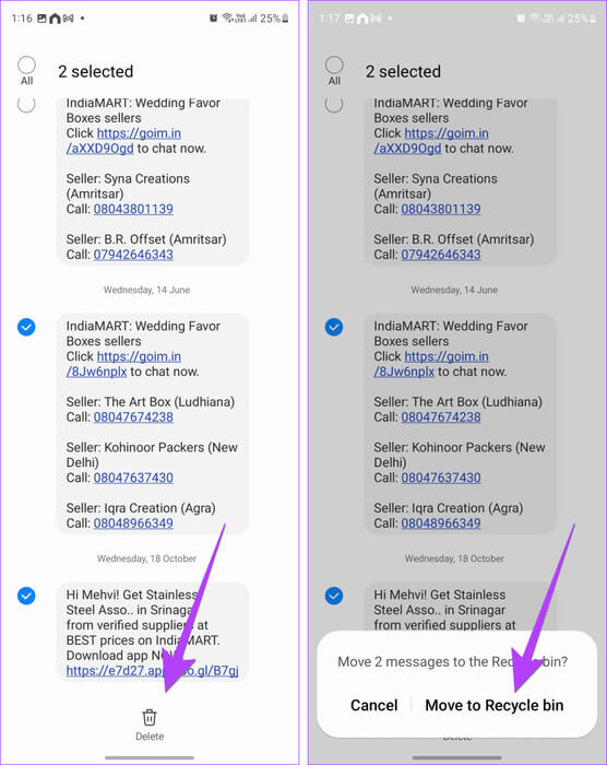 Samsung-Conversation-delete-multiple-813x1024-1 كيفية حذف رسائل نصية متعددة أو كلها على Android