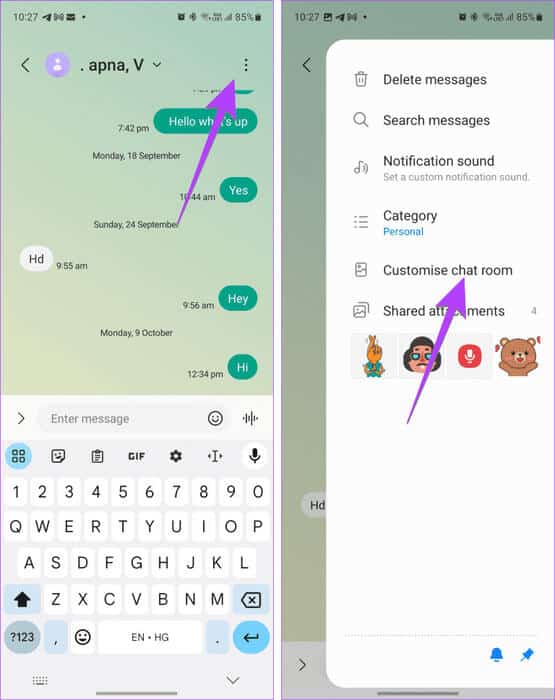 Samsung-Customize-chat-room-768x968-1 5 طرق لإعادة ضبط إعدادات الرسائل على هواتف Samsung Galaxy