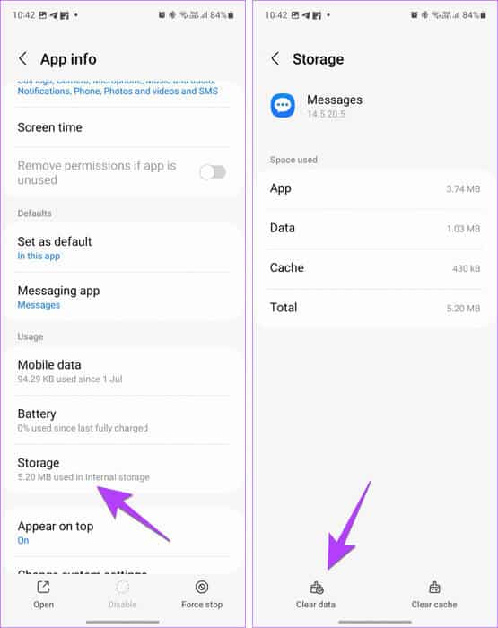 Samsung-Messages-Clear-data-768x968-1 5 طرق لإعادة ضبط إعدادات الرسائل على هواتف Samsung Galaxy