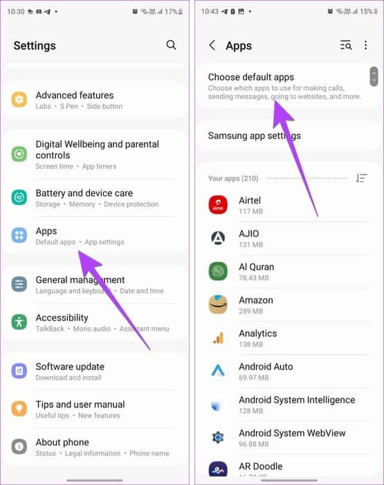 Samsung-default-apps-768x968-1 5 طرق لإعادة ضبط إعدادات الرسائل على هواتف Samsung Galaxy