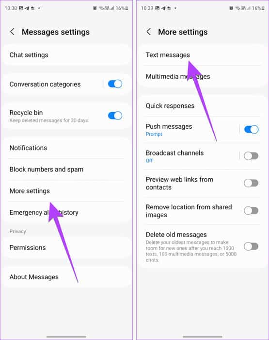 Samsung-message-text-settings-768x968-1 5 طرق لإعادة ضبط إعدادات الرسائل على هواتف Samsung Galaxy