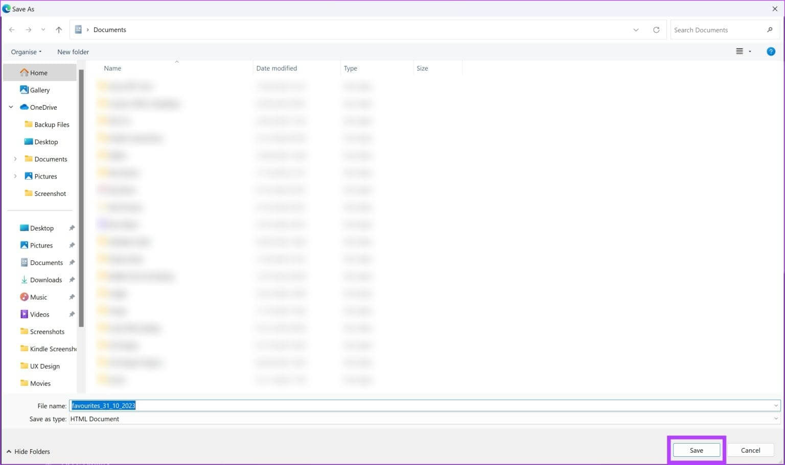Save-HTML-1536x911-1 كيفية نقل مفضلات Microsoft Edge أو الإشارات المرجعية على Windows