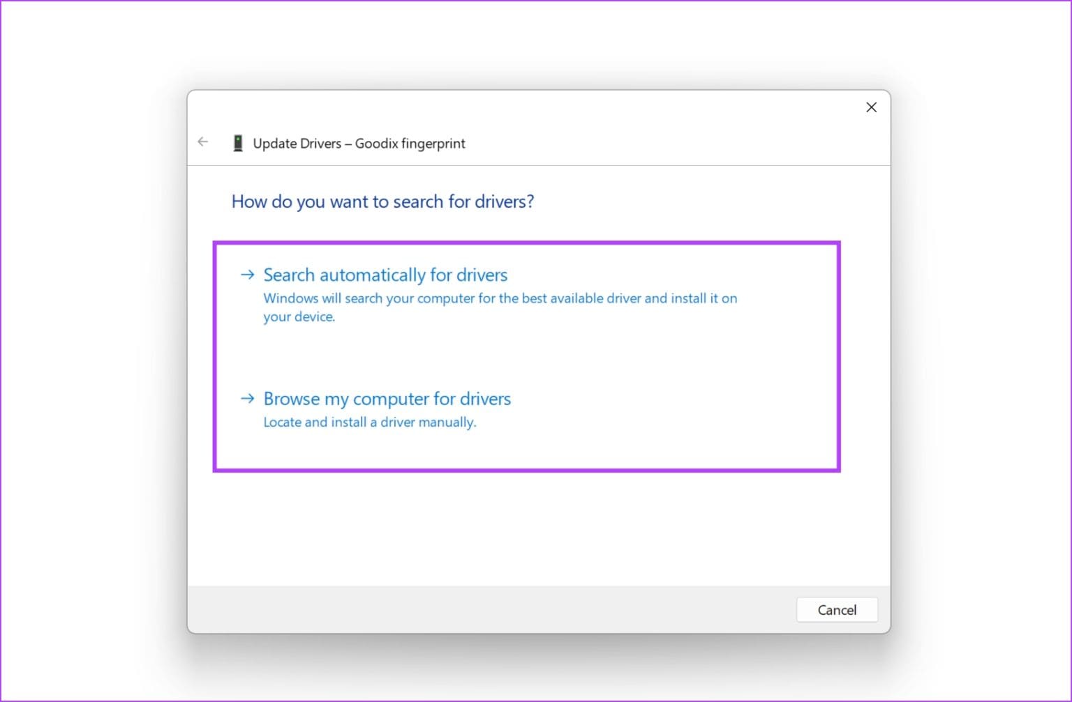 Search-for-Drivers-1-1536x1007-1 7 طرق لإصلاح مشكلات برنامج التشغيل أو الأجهزة لمحول Intel Wi-Fi 6 AX201