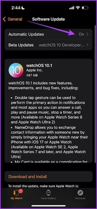 Select-Automatic-Updates-Watch-App كيفية تحديث Apple Watch إلى أحدث إصدار من watchOS