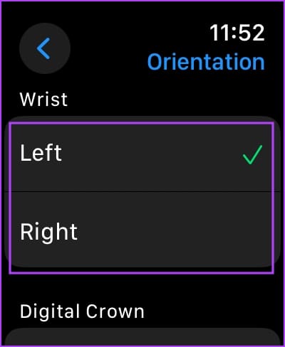 Select-Wrist كيفية تغيير الاتجاه على Apple Watch