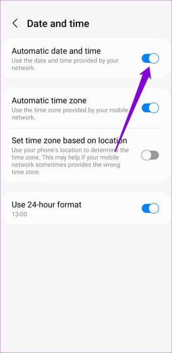 Set-Date-and-Time-Automatically-on-Android-1-500x1024-1 10 طرق لإصلاح خطأ خادم YouTube 400 على Android وiPhone