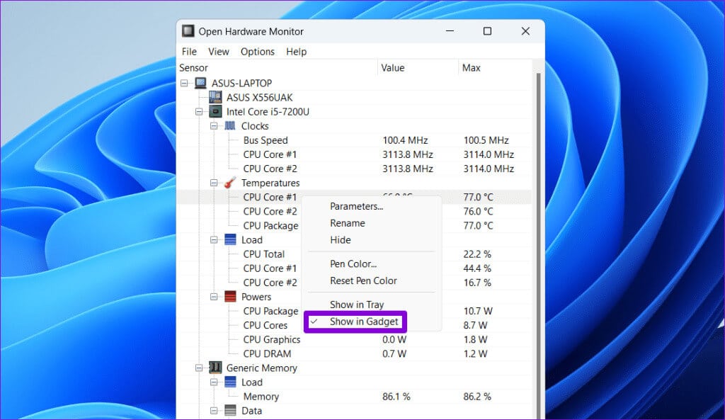 Show-CPU-Temp-on-Desktop-1024x593-1 كيفية عرض درجة حرارة وحدة المعالجة المركزية على Windows