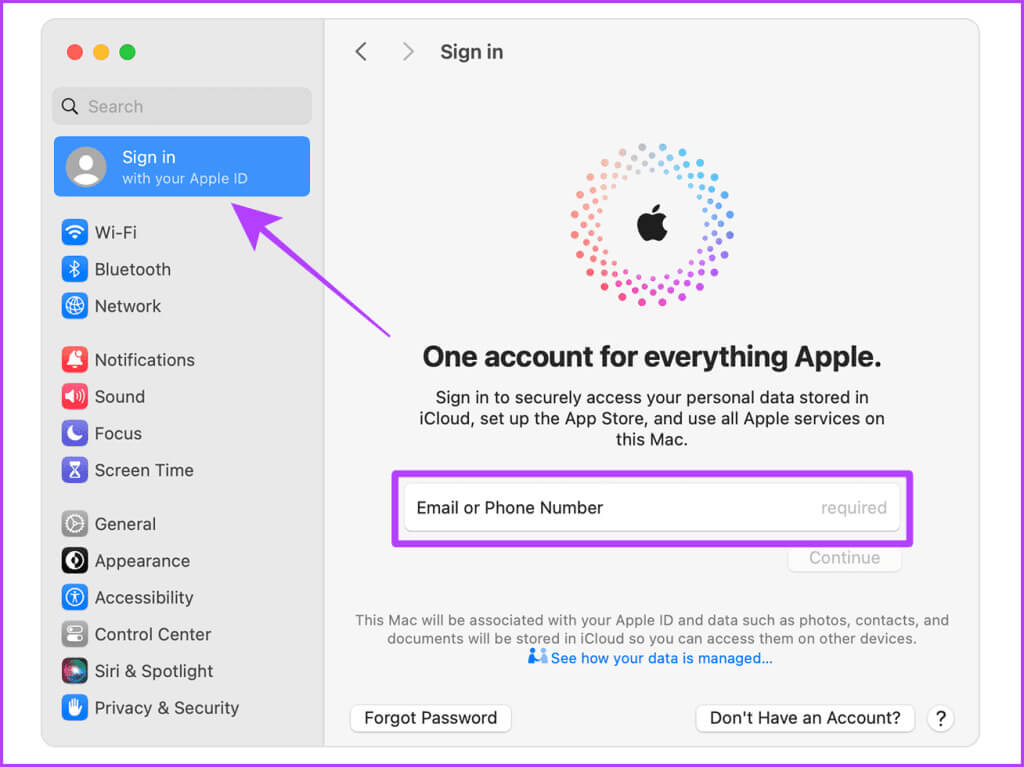 Sign-in-Apple-ID-to-Mac-1024x767-1 3 طرق لمشاركة كلمات مرور Wi-Fi من Mac إلى iPhone والعكس