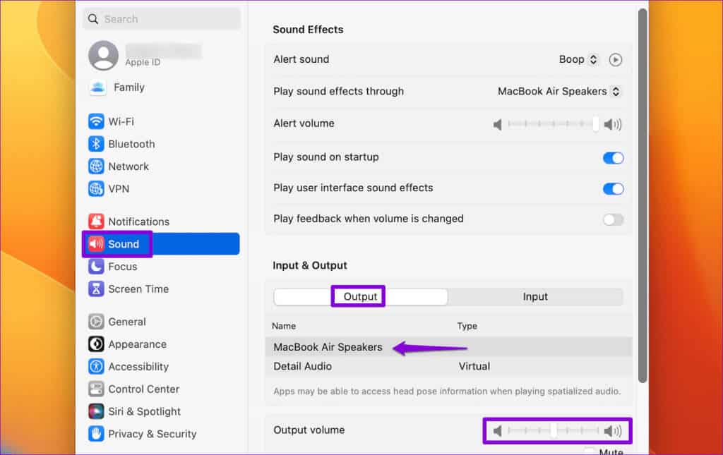 Sound-Output-Settings-on-Mac-1024x645-1 8 طرق لإصلاح عدم وصول صوت Discord عبر سماعة الرأس