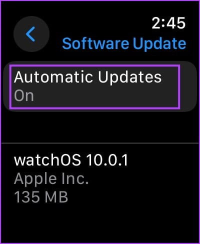Tap-on-Automatic-Updates كيفية تحديث Apple Watch إلى أحدث إصدار من watchOS