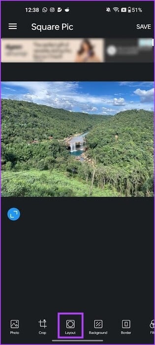 Tap-on-Layout كيفية جعل أي صورة مناسبة كخلفية على Android
