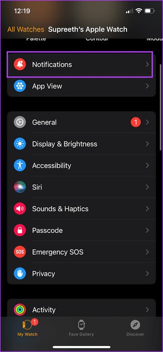 Tap-on-Notifications-on-Watch-App كيفية ضبط مستوى الصوت على Apple Watch