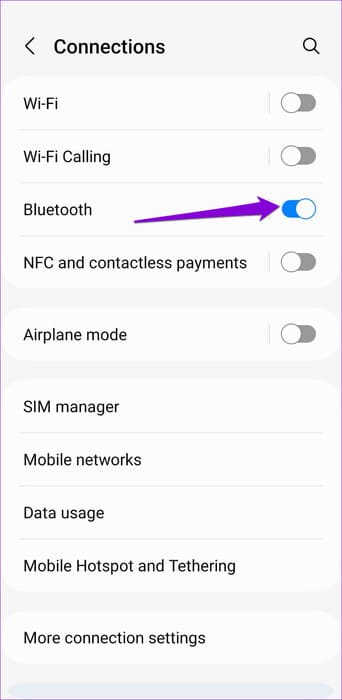 Turn-Bluetooth-On-or-Off-on-Android أفضل 7 إصلاحات لعدم عمل الصوت على Twitter على Android أو iPhone